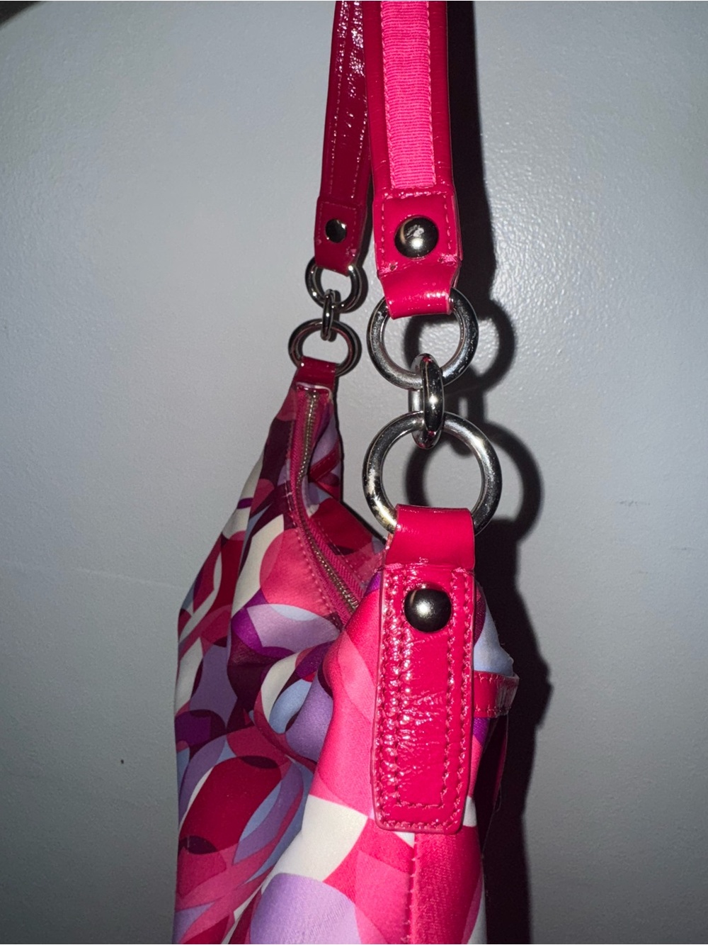 Coach Pink Multi-Pattern Shoulder Bag - Picture 7 of 7